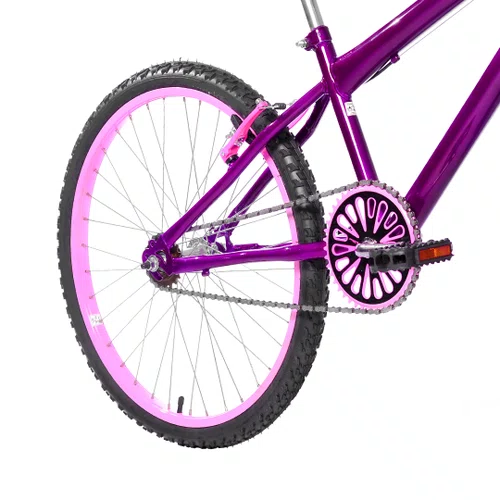 Bicicleta 24 Feminina Violeta Aro Alumínio Rosa
