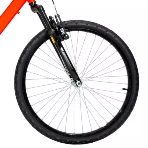 Bicicleta 24 Laranja Full Suspensão Aro Aluminio Preto
