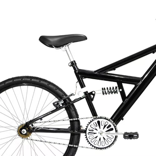 Bicicleta 24 Preto Full Suspensão Aro Aluminio Preto