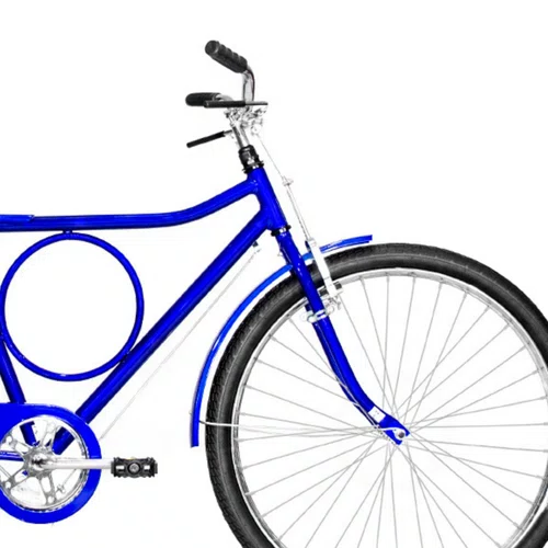 Bicicleta 26 Azul Barra Circular Freio Varão