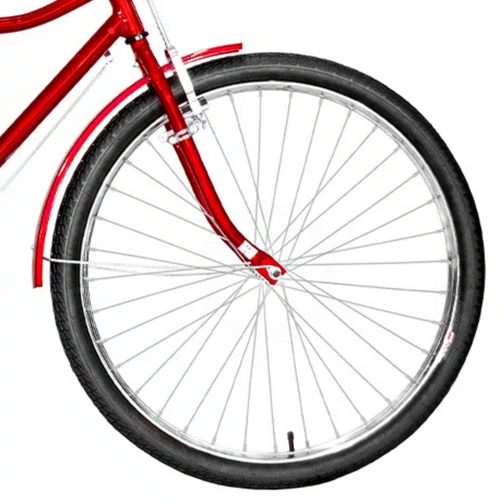 Bicicleta 26 Vermelha Barra Circular Freio Varao