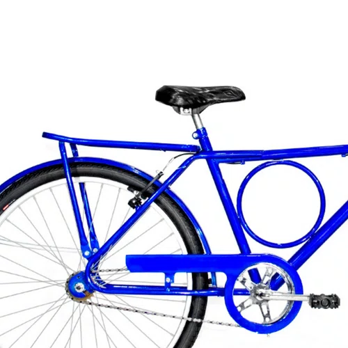 Bicicleta 26 Azul Barra Circular Aro Alumínio