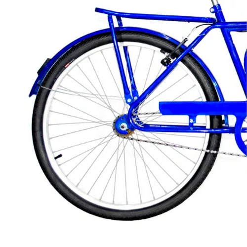 Bicicleta 26 Azul Barra Circular Aro Alumínio