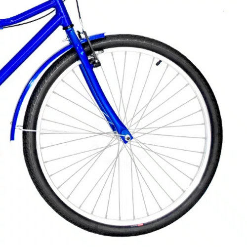 Bicicleta 26 Azul Barra Circular Aro Alumínio