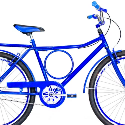 Bicicleta 26 Azul Barra Circular Aro Aero Azul
