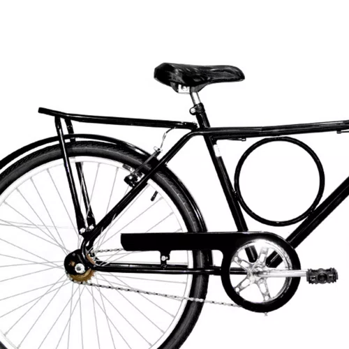 Bicicleta 26 Preta Barra Circular Aro Alumínio