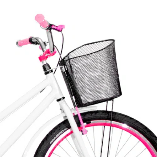 Bicicleta 26 Branca Poti Aro Aero Pink