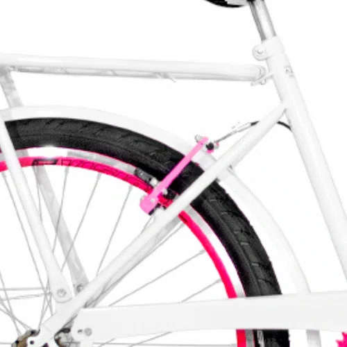 Bicicleta 26 Branca Poti Aro Aero Pink