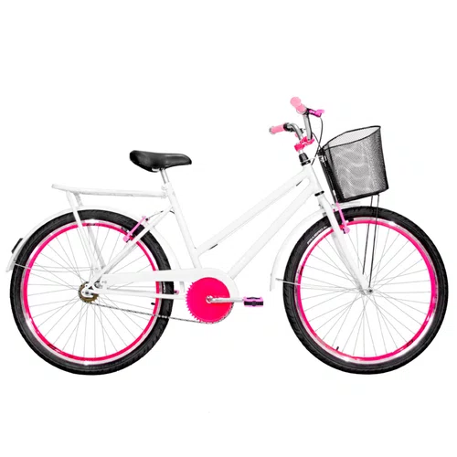 Bicicleta 26 Branca Poti Aro Aero Pink