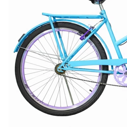 Bicicleta 26 Feminina Azul Claro Poti Aro Aero Lilás