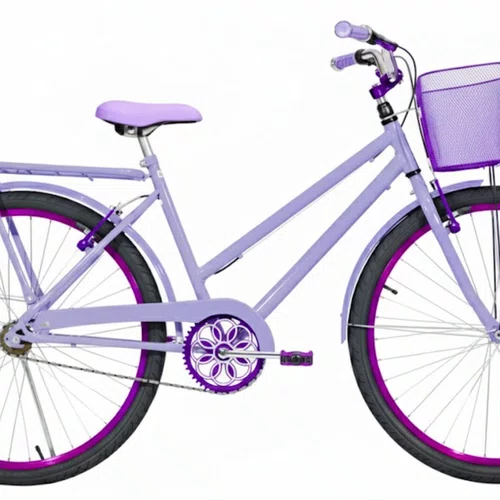 Bicicleta 26 Feminina Lilás Poti Aro Alumínio Violeta