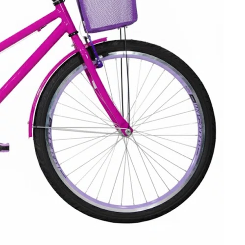 Bicicleta 26 Feminina Pink Poti Aro Aero Lilas