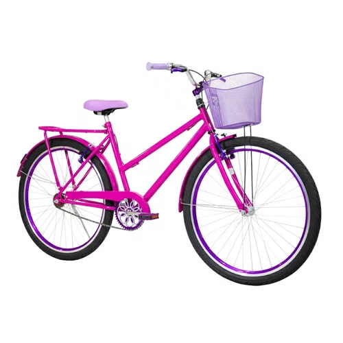 Bicicleta 26 Feminina Pink Poti Aro Aero Violeta