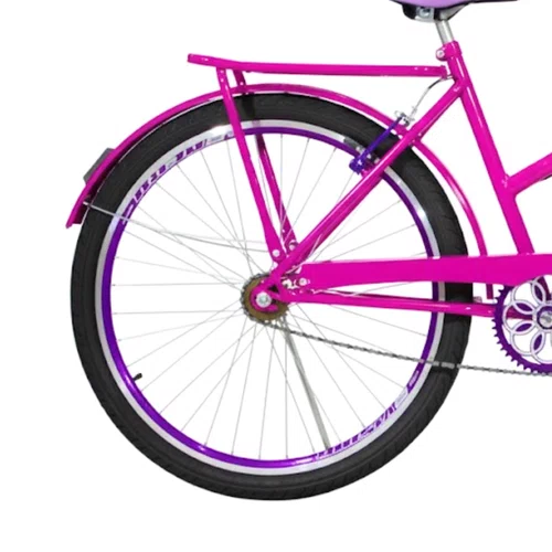 Bicicleta 26 Feminina Pink Poti Aro Aero Violeta