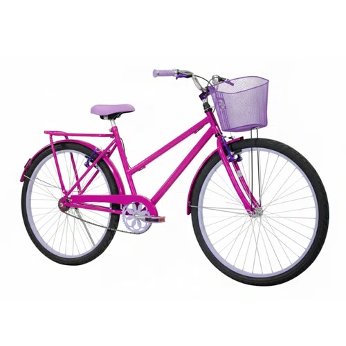 Bicicleta 26 Feminina Pink Poti Aro Alumínio Lilas