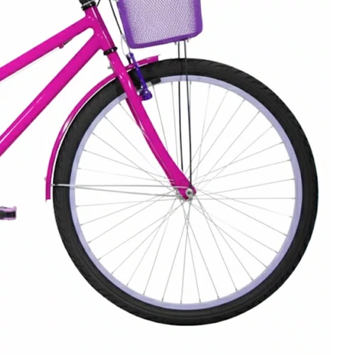 Bicicleta 26 Feminina Pink Poti Aro Alumínio Lilas