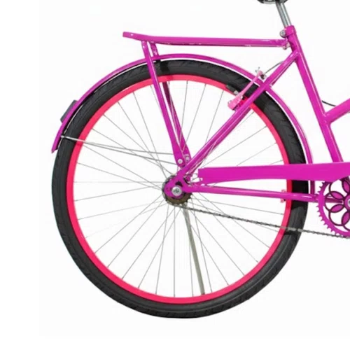 Bicicleta 26 Feminina Pink Poti Aro Alumínio Pink