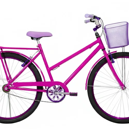 Bicicleta 26 Feminina Pink Poti Aro Alumínio Violeta