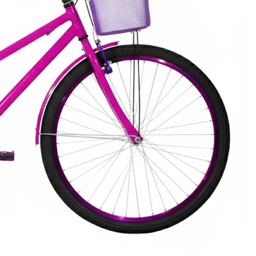 Bicicleta 26 Feminina Pink Poti Aro Alumínio Violeta