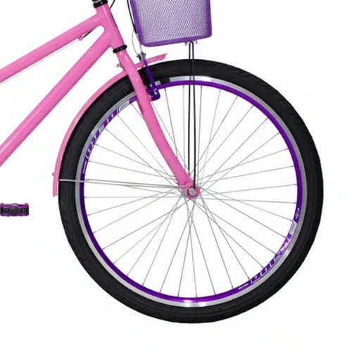 Bicicleta 26 Feminina Rosa Poti Aro Aero Violeta