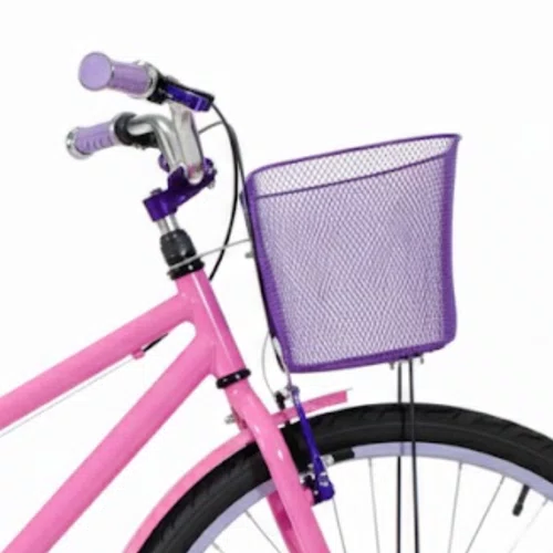 Bicicleta 26 Feminina Rosa Poti Aro Alumínio Lilas