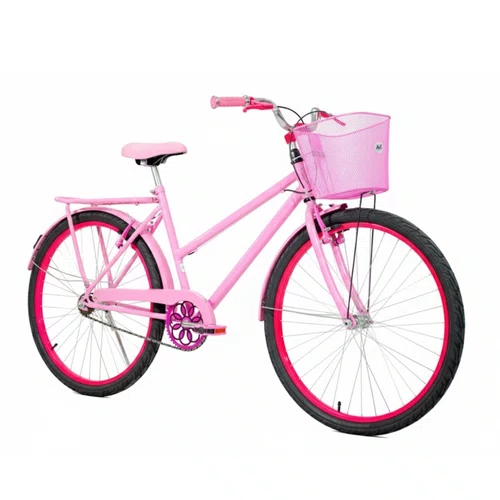 Bicicleta 26 Feminina Rosa Poti Aro Alumínio Pink