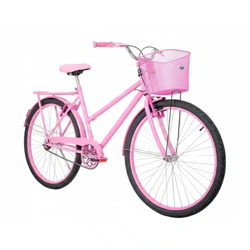 Bicicleta 26 Feminina Rosa Poti Aro Alumínio Rosa