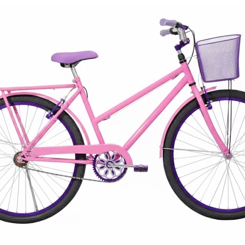 Bicicleta 26 Feminina Rosa Poti Aro Alumínio Violeta