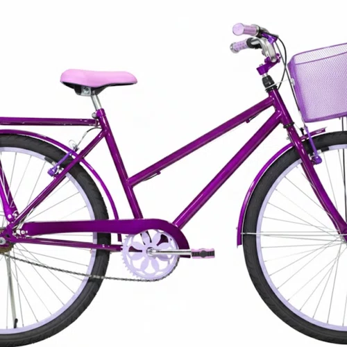 Bicicleta 26 Feminina Violeta Poti Aro Alumínio Lilás