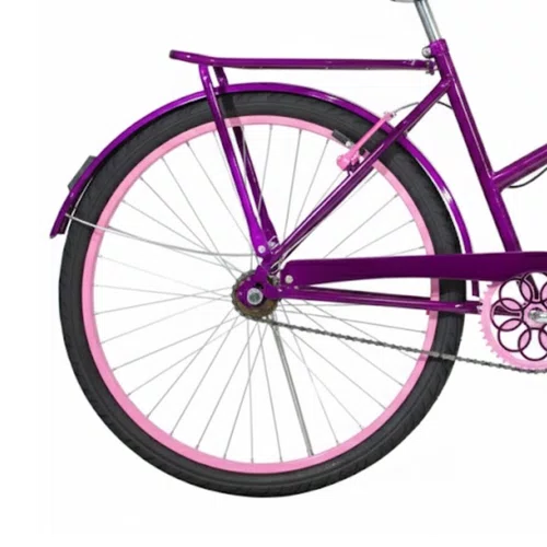 Bicicleta 26 Feminina Violeta Poti Aro Alumínio Rosa