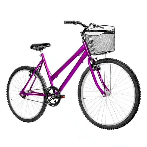 Bicicleta 26 Feminina Violeta Urbana Aro Alumínio