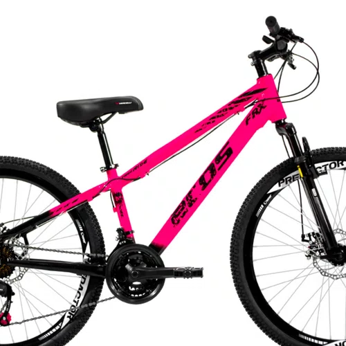 Bicicleta 26 Freeride Rosa Neon Aro VPR MAX DH  | 21 Marchas Shimano-Freio a Disco