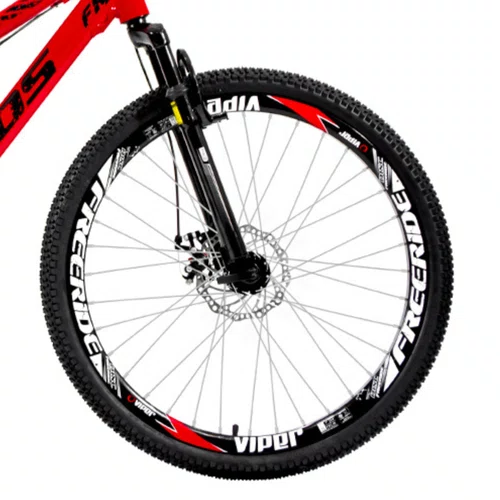 Bicicleta 26 Freeride Vemelha e Preta Aro VPR MAX DH  | 21 Marchas Shimano-Freio a Disco