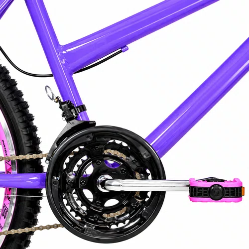 Bicicleta 26 Lilas Urbana Aro Aero Rosa 18 Marchas