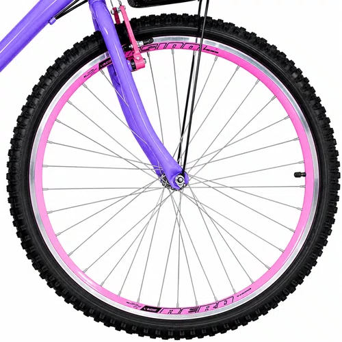 Bicicleta 26 Lilas Urbana Aro Aero Rosa 18 Marchas