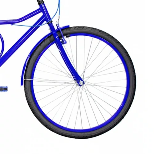Bicicleta 26 Masculina Azul Barra Circular Aro Alumínio Azul