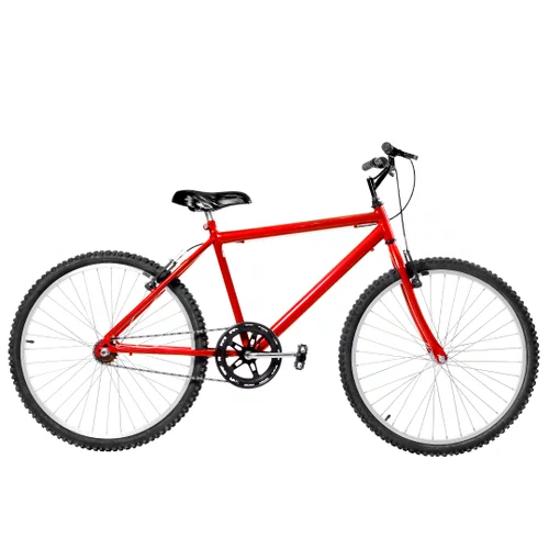 Bicicleta 26 Masculina Vermelha Urbana Aro Alumínio