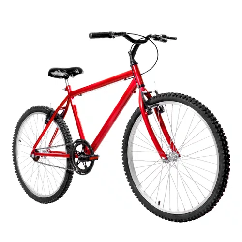 Bicicleta 26 Masculina Vermelha Urbana Aro Alumínio