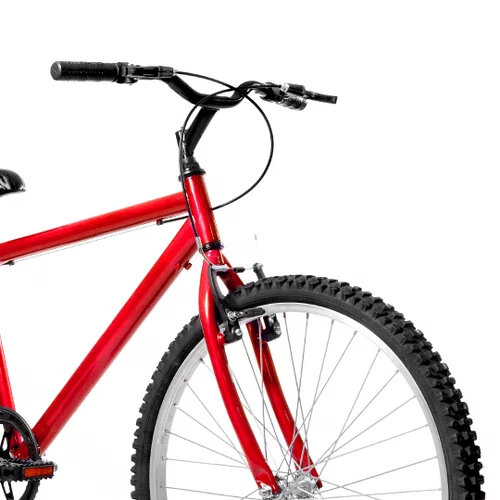Bicicleta 26 Masculina Vermelha Urbana Aro Alumínio