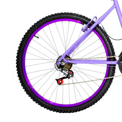 Bicicleta 26 Feminina Lilas Urbana Aro Alumínio Violeta 18 Marchas