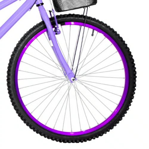 Bicicleta 26 Feminina Lilas Urbana Aro Alumínio Violeta 18 Marchas