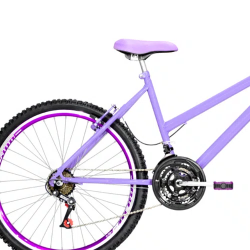 Bicicleta 26 Feminina Lilás Urbana Aro Aero Violeta 18 Marchas