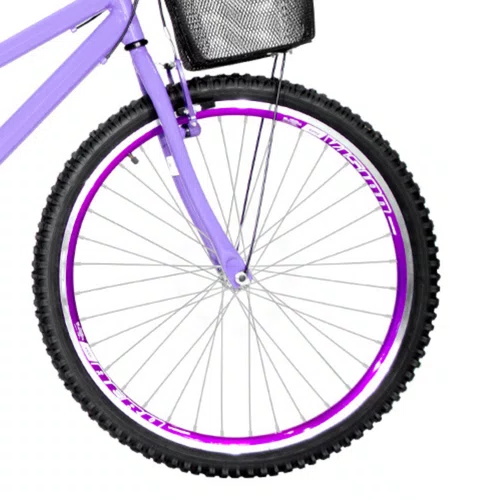 Bicicleta 26 Feminina Lilás Urbana Aro Aero Violeta 18 Marchas