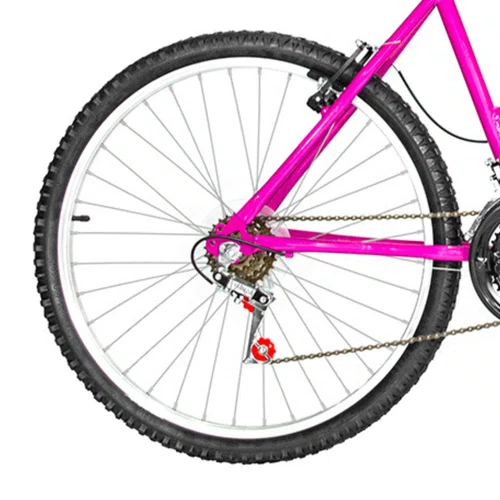 Bicicleta 26 Feminina Pink Urbana Aro Alumínio 18 Marchas