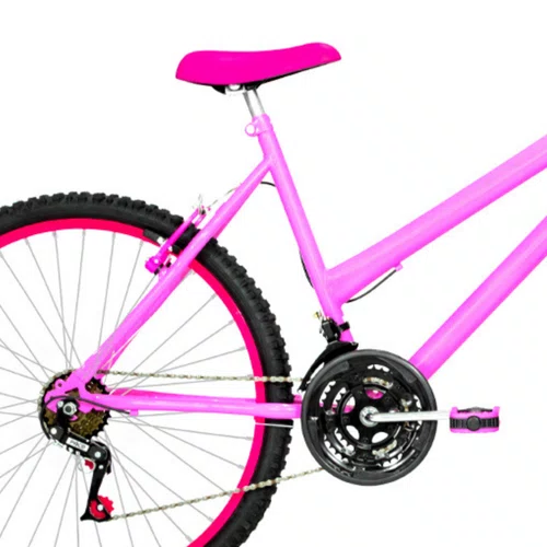 Bicicleta 26 Feminina Rosa Urbana Aro Alumínio Pink 18 Marchas