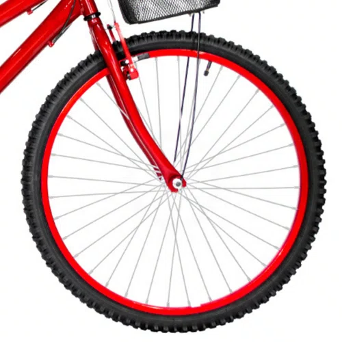 Bicicleta 26 Feminina Vermelha Urbana Aro Alumínio Vermelha 18 Marchas