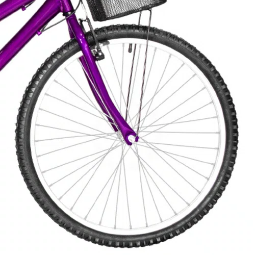 Bicicleta 26 Feminina Violeta Urbana Aro Alumínio 18 Marchas