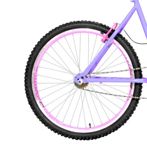 Bicicleta 26 Feminina Lilas Urbana Aro Aero Rosa