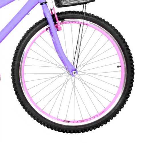 Bicicleta 26 Feminina Lilas Urbana Aro Aero Rosa