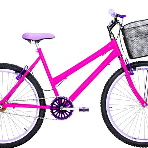 Bicicleta 26 Feminina Pink Urbana Aro Aero Lilás